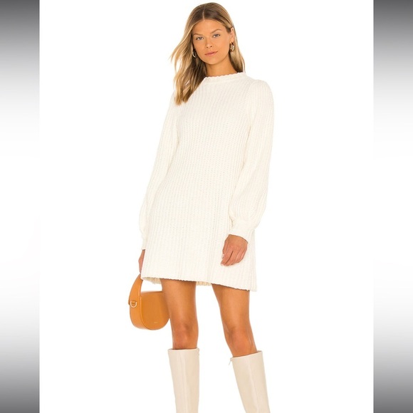 Revolve Show Me Your Mumu Dixon Sweater Dress in Cream - Picture 1 of 9